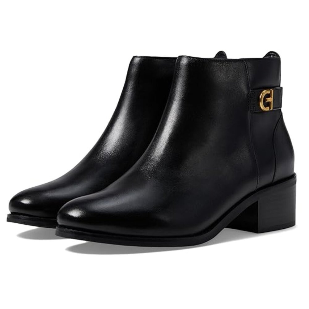 Cole Haan Holis Buckle Bootie Black Leather, Size 7.5 (New)